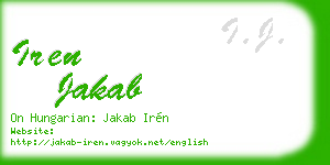 iren jakab business card