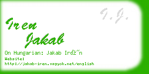 iren jakab business card